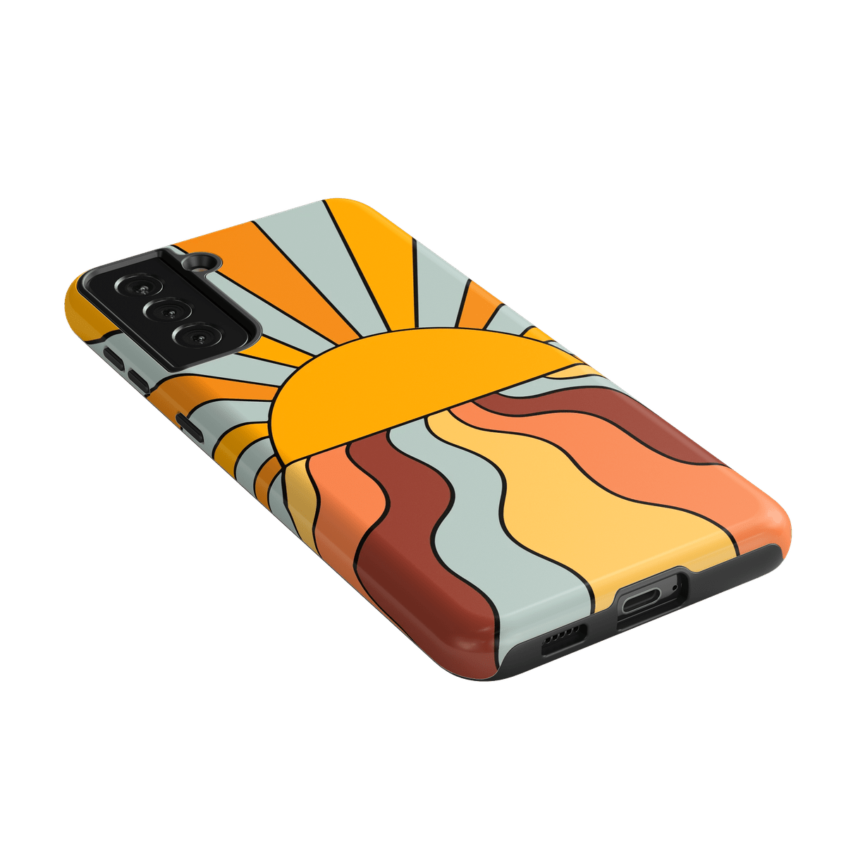 Shine On | Retro Sunset Case iPhone Case get.casely