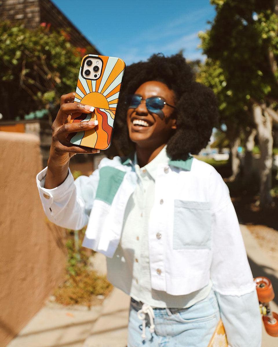 Shine On | Retro Sunset Case iPhone Case get.casely