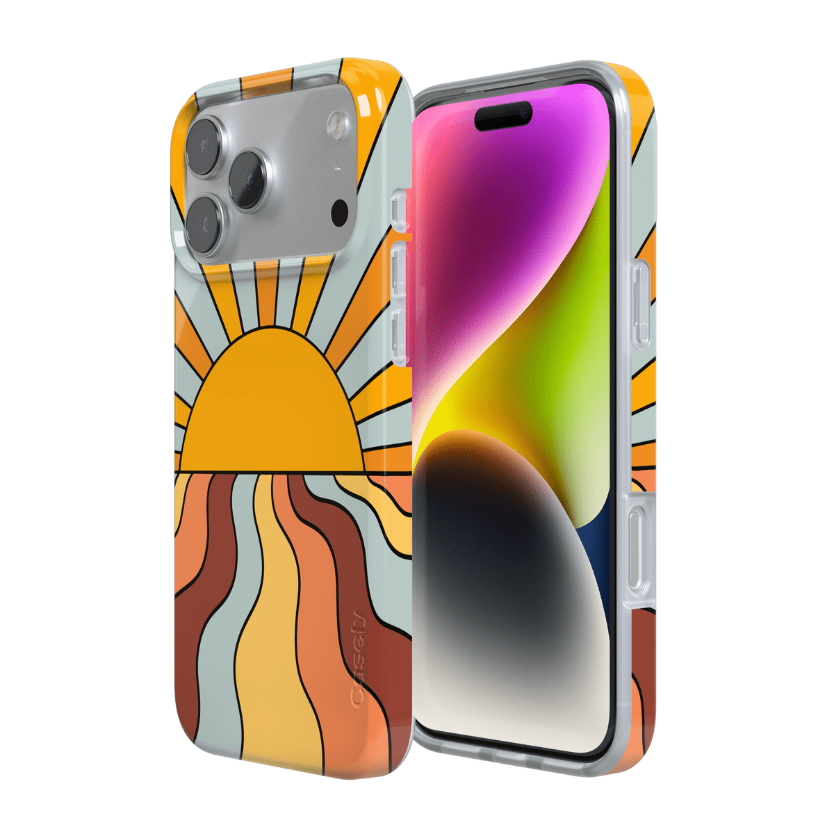Shine On | Retro Sunset Case iPhone Case get.casely