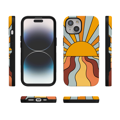 Shine On | Retro Sunset Case iPhone Case get.casely