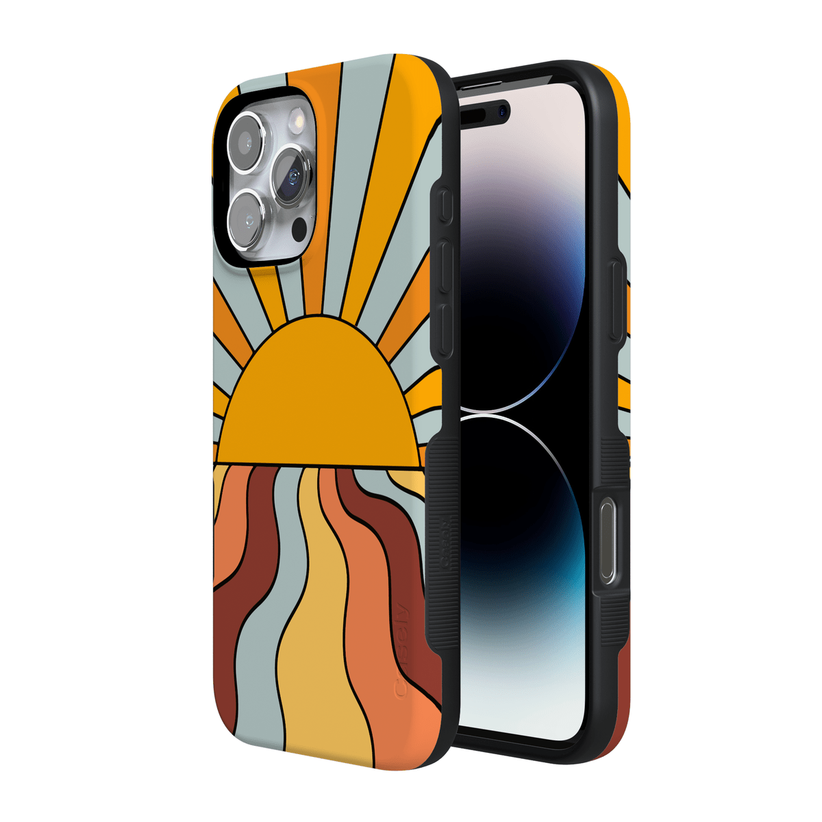 Shine On | Retro Sunset Case iPhone Case get.casely