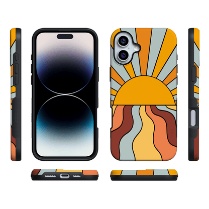 Shine On | Retro Sunset Case iPhone Case get.casely