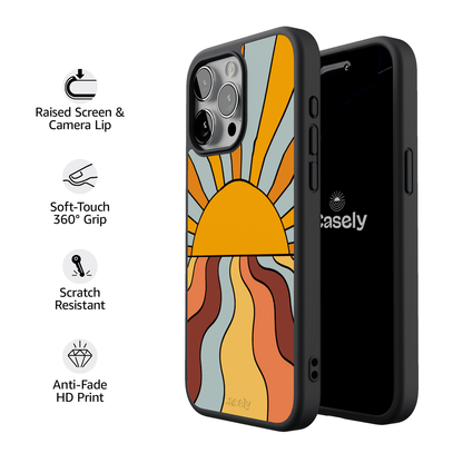 Shine On | Retro Sunset Case iPhone Case get.casely