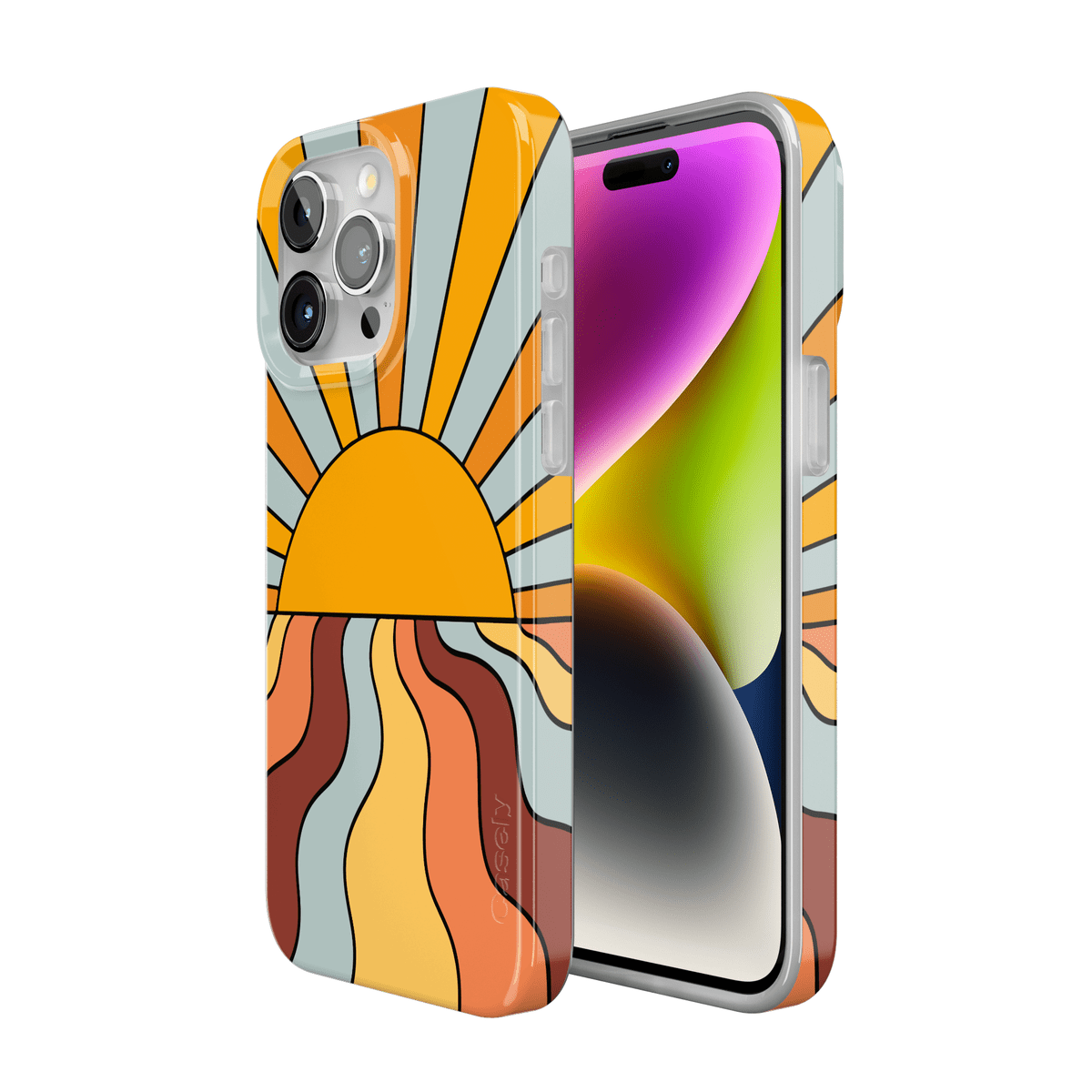 Shine On | Retro Sunset Case iPhone Case get.casely