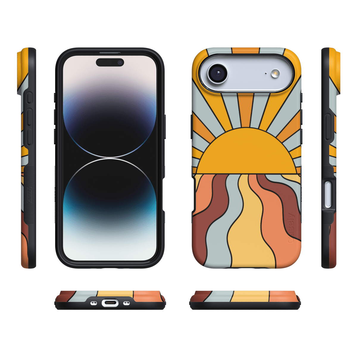 Shine On | Retro Sunset Case iPhone Case get.casely