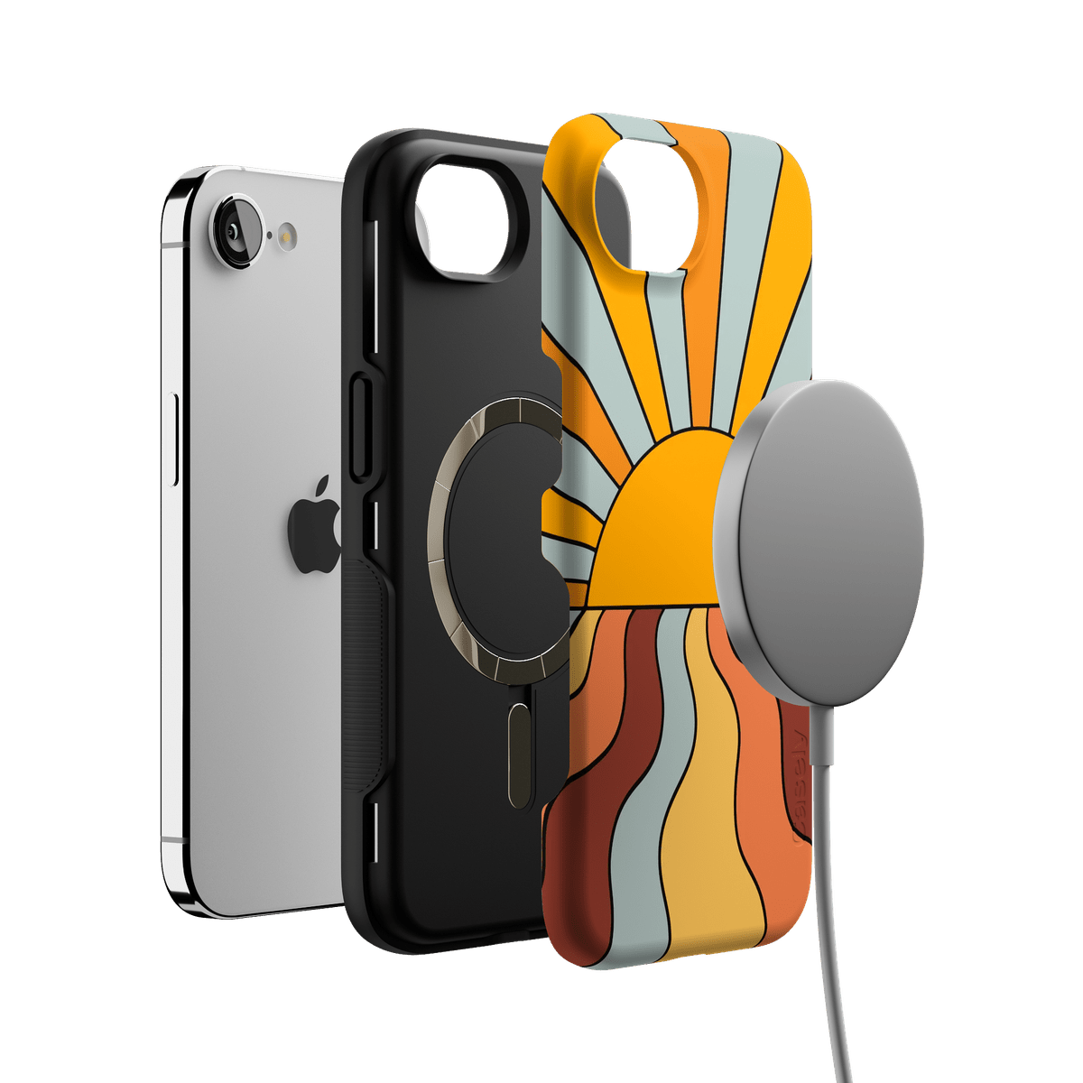 Shine On | Retro Sunset Case iPhone Case get.casely