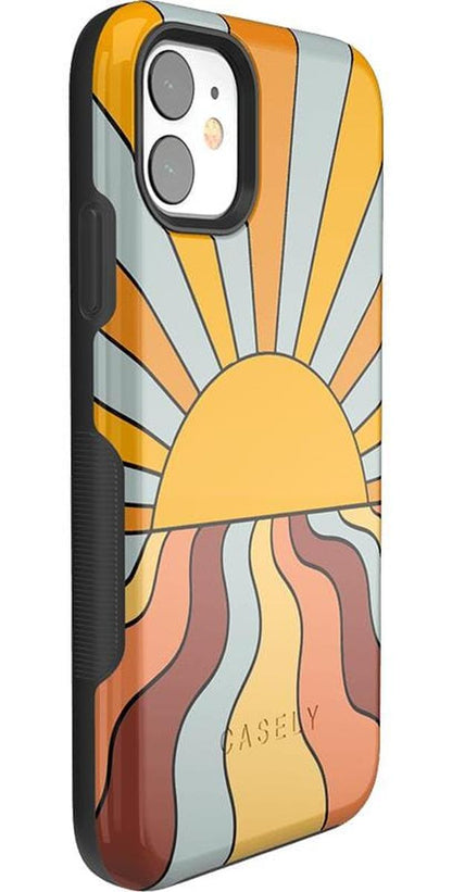 Shine On | Retro Sunset Case iPhone Case get.casely
