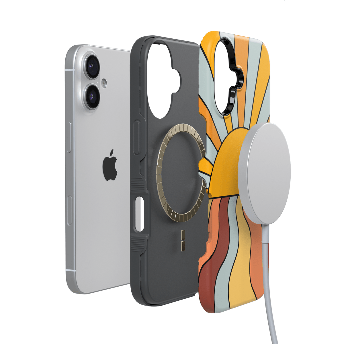Shine On | Retro Sunset Case iPhone Case get.casely