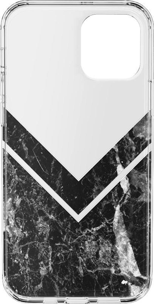 Sleek and Simple | Black Marble V Clear Case iPhone Case get.casely