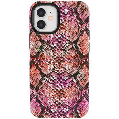 Snake Along | Red Snake Skin Case iPhone Case get.casely Bold iPhone 12 Mini