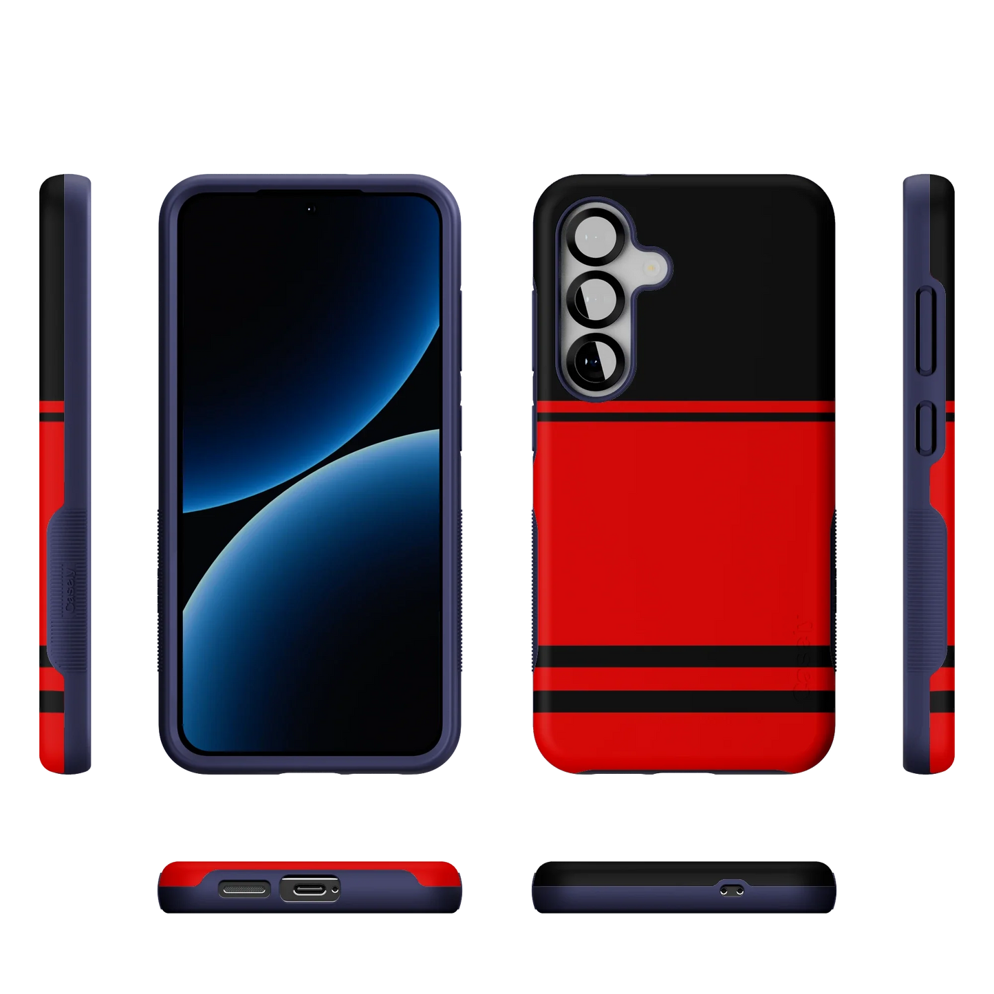 Storm Warning | Black & Red Stripes Case