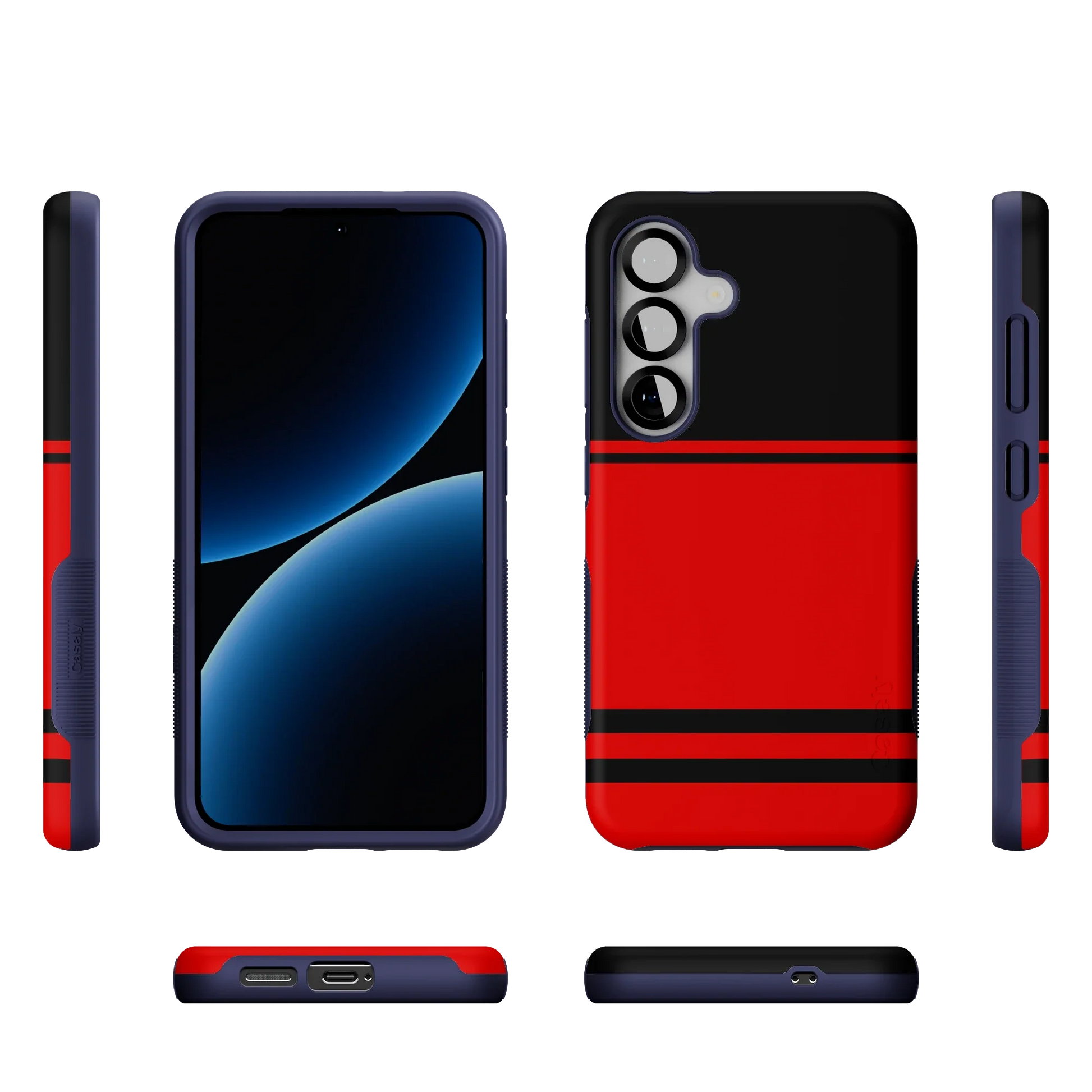 Storm Warning | Black & Red Stripes Case
