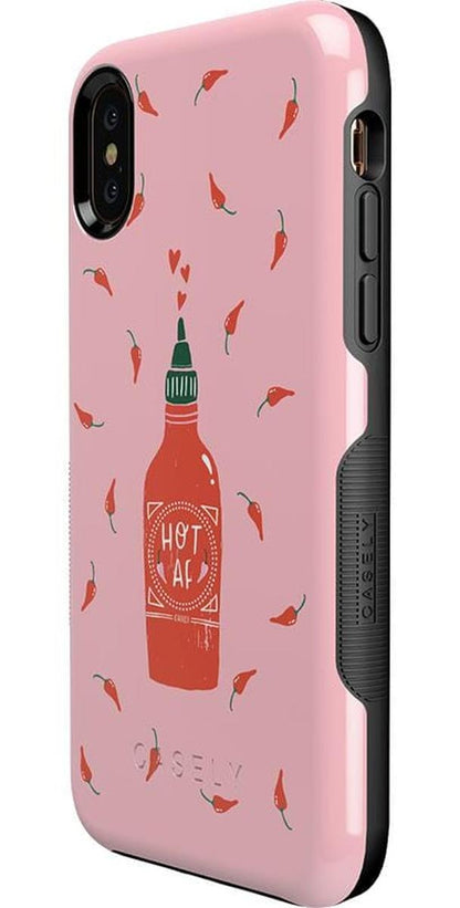 Spicy AF | Pink Chili Hot Sauce Case iPhone Case get.casely