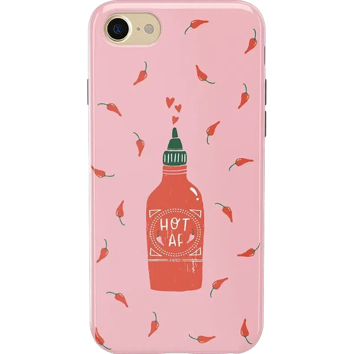 Spicy AF | Pink Chili Hot Sauce Case iPhone Case get.casely