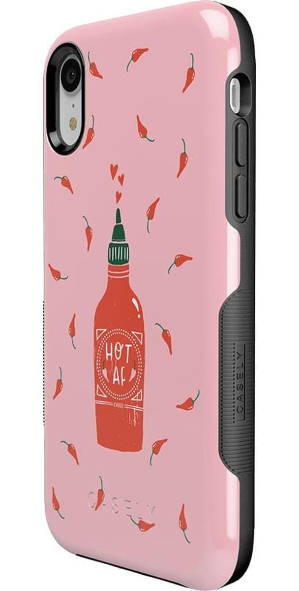Spicy AF | Pink Chili Hot Sauce Case iPhone Case get.casely
