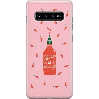 Spicy AF | Pink Chili Hot Sauce Samsung Case Samsung Case get.casely Classic Galaxy S10