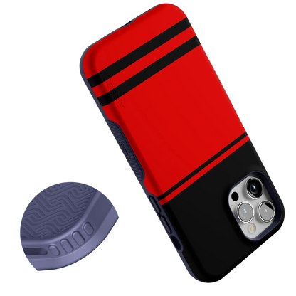 Storm Warning | Black & Red Stripes Case
