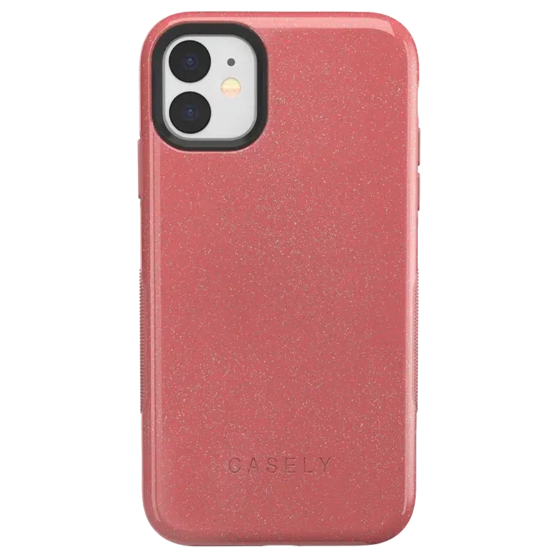 Starfish Wishes | Coral Pink Shimmer Case iPhone Case get.casely Bold iPhone 11