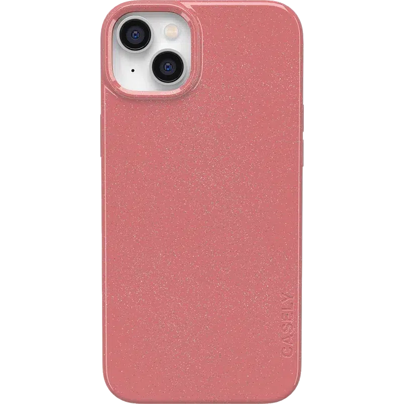 Starfish Wishes | Coral Pink Shimmer Case iPhone Case get.casely Classic + MagSafe® iPhone 14 Plus