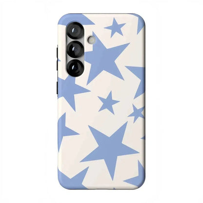Stars Align | Blue & White Stars Samsung Case Samsung Case get.casely Essential + MagSafe® Galaxy S25