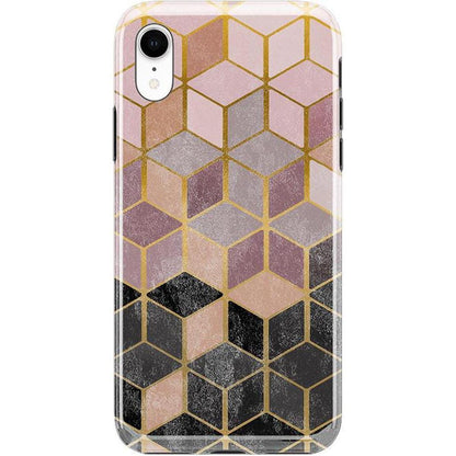 Stepping Up | Geo Rose Gold Marble Case iPhone Case get.casely Classic iPhone XR