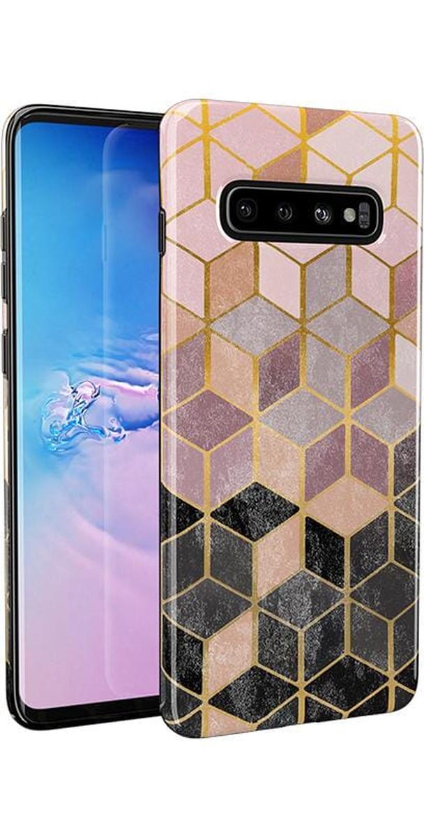 Stepping Up | Geo Rose Gold Marble Samsung Case Samsung Case get.casely