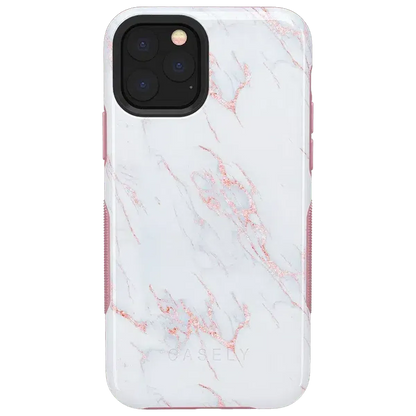 Subtle Blush | White and Pink Marble Case iPhone Case get.casely Bold iPhone 11 Pro