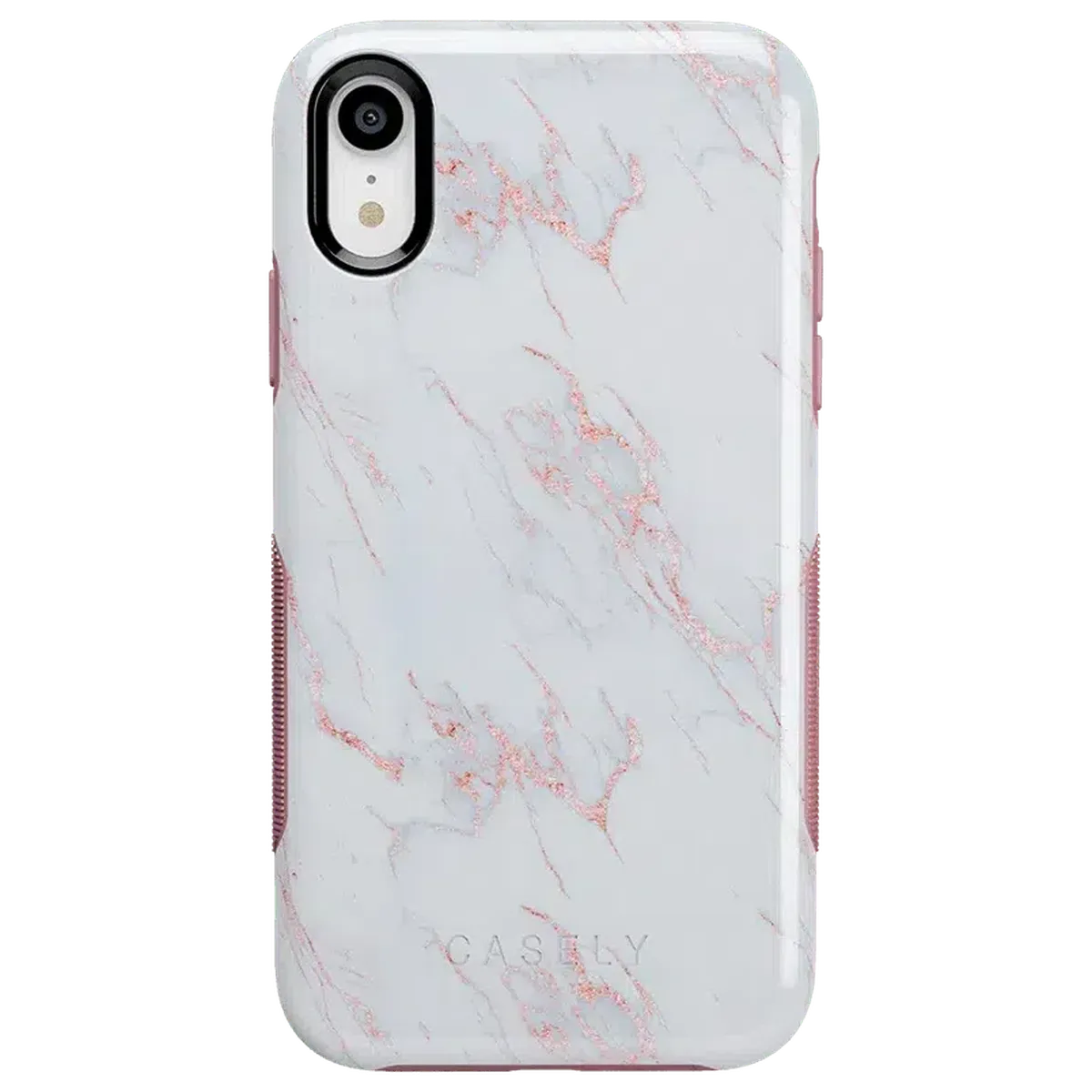 Subtle Blush | White and Pink Marble Case iPhone Case get.casely Bold iPhone XR