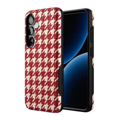Scarlet Stitch | Red Houndstooth Case