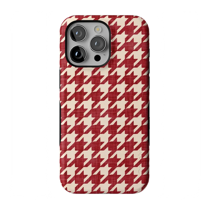 Scarlet Stitch | Red Houndstooth Case