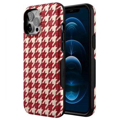 Scarlet Stitch | Red Houndstooth Case