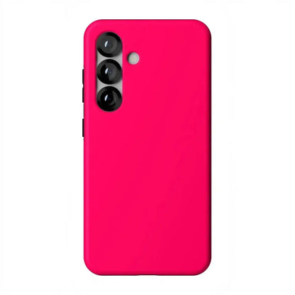 Think Pink | Solid Neon Pink Samsung Case Samsung Case Casetry Essential + MagSafe® Galaxy S25