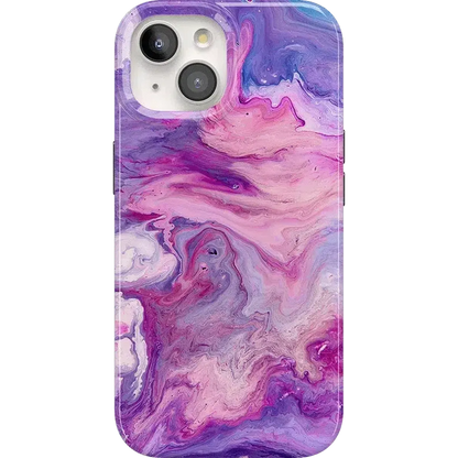 Tie Dying Over You | Purple Marble iPhone Case iPhone Case get.casely Classic + MagSafe® iPhone 15