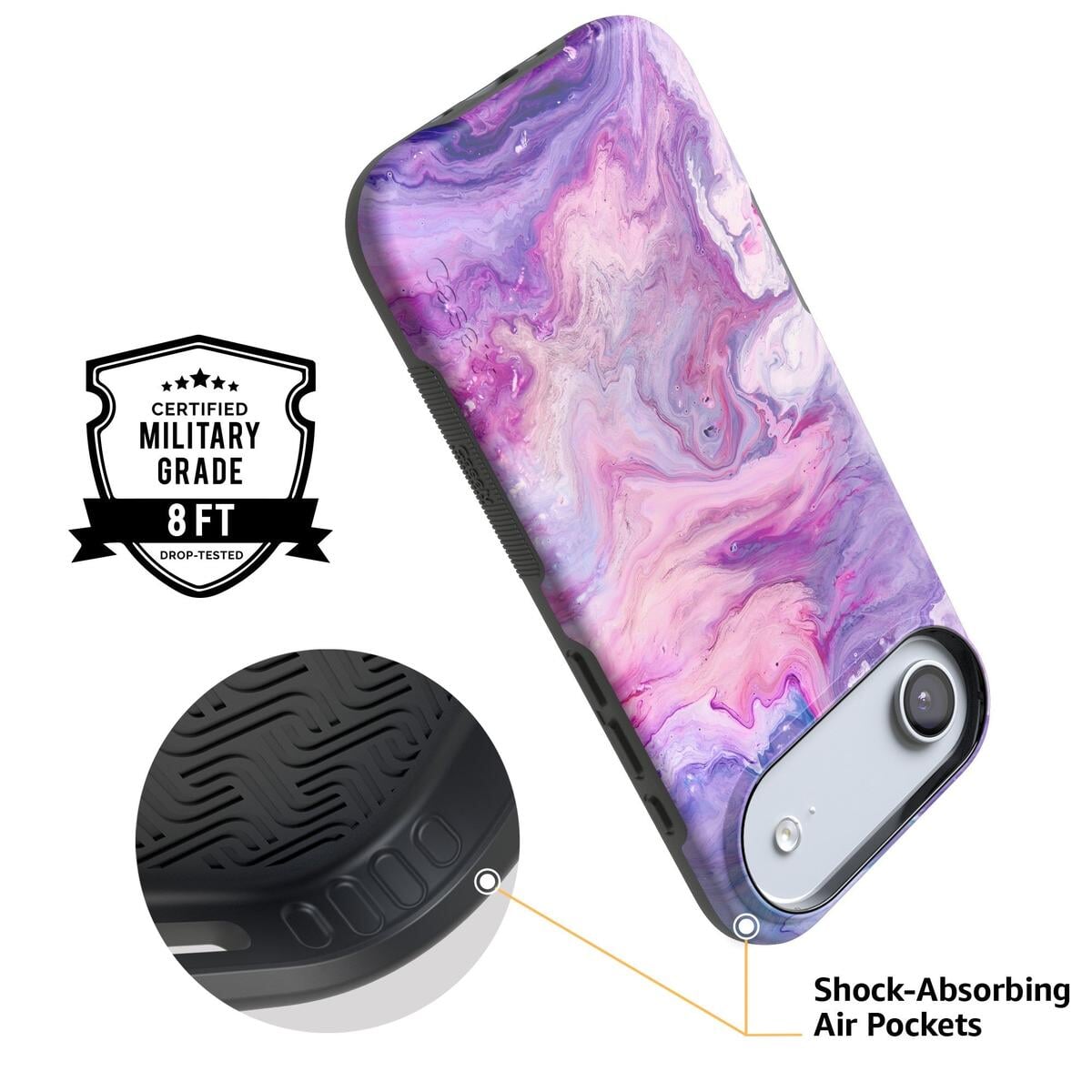 Tie Dying Over You | Purple Marble iPhone Case iPhone Case get.casely