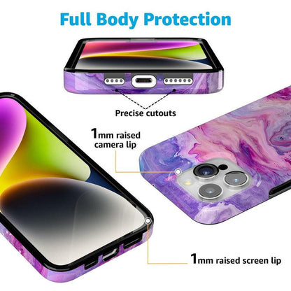 Tie Dying Over You | Purple Marble iPhone Case iPhone Case get.casely