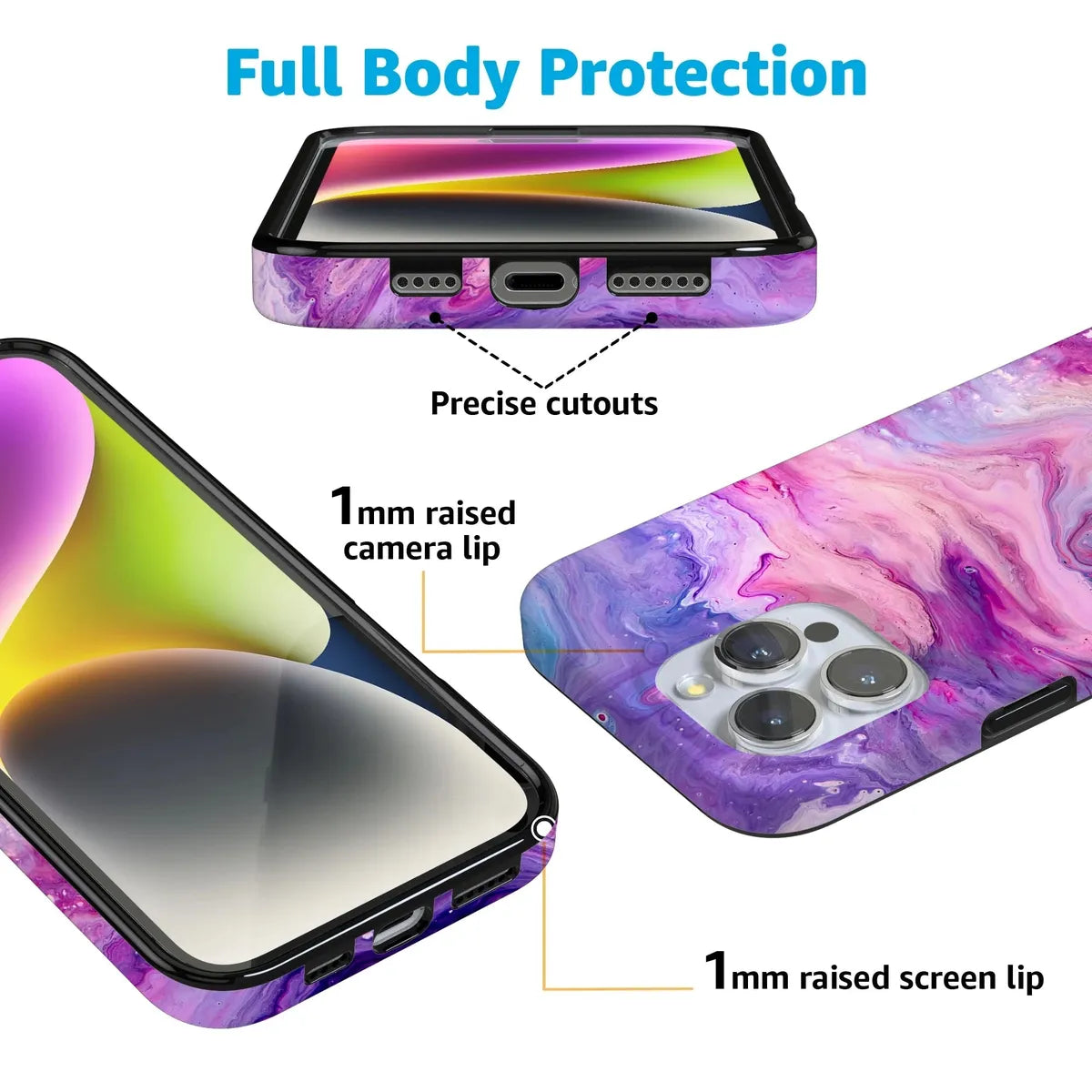 Tie Dying Over You | Purple Marble iPhone Case iPhone Case get.casely