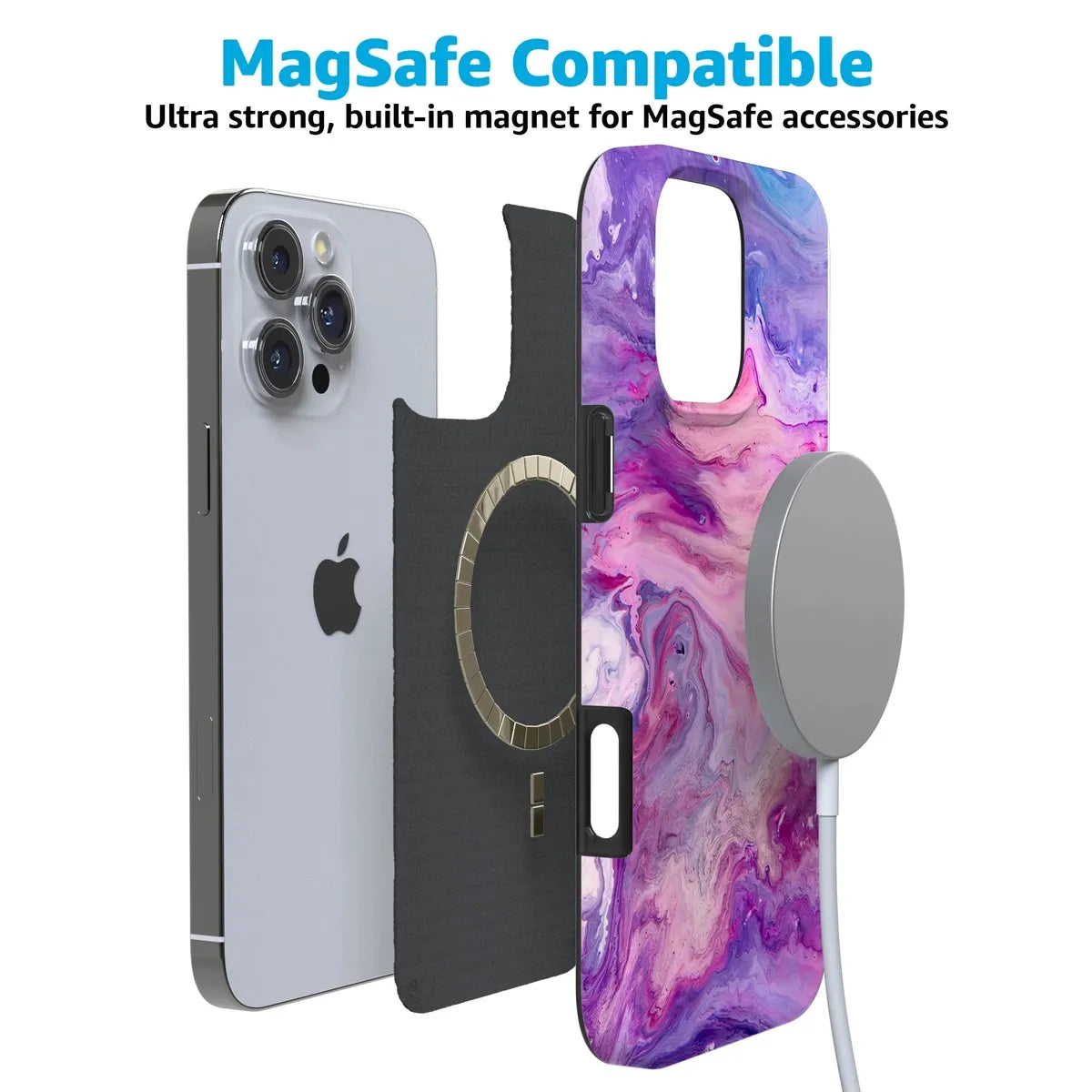 Tie Dying Over You | Purple Marble iPhone Case iPhone Case get.casely