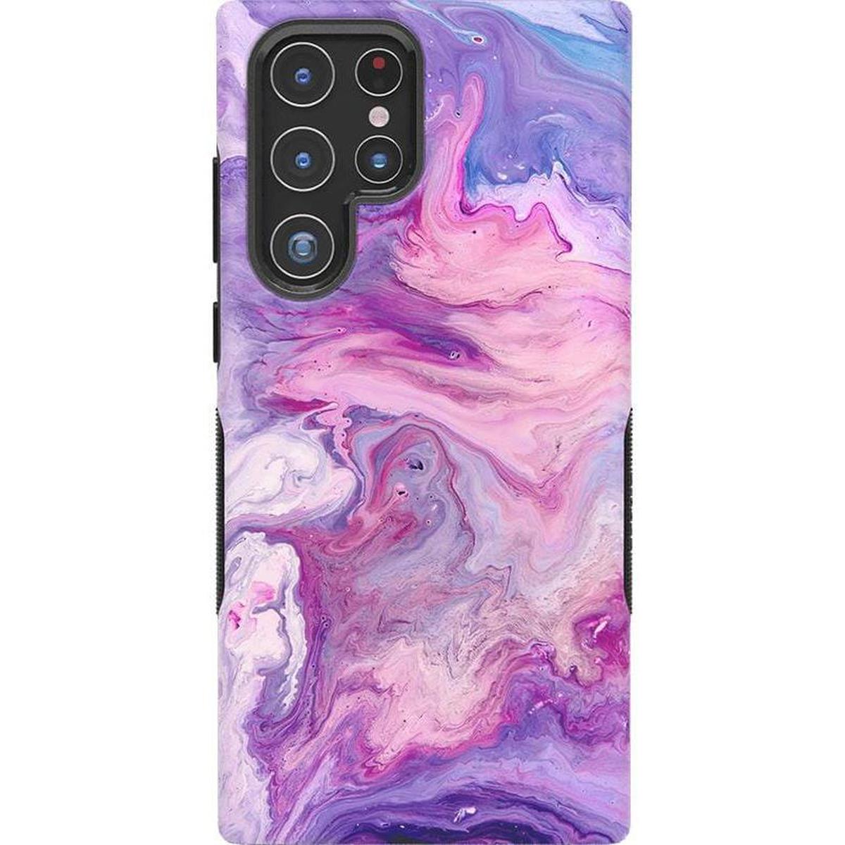 Tie Dying Over You | Purple Marble Samsung Case Samsung Case get.casely Bold Galaxy S22 Ultra
