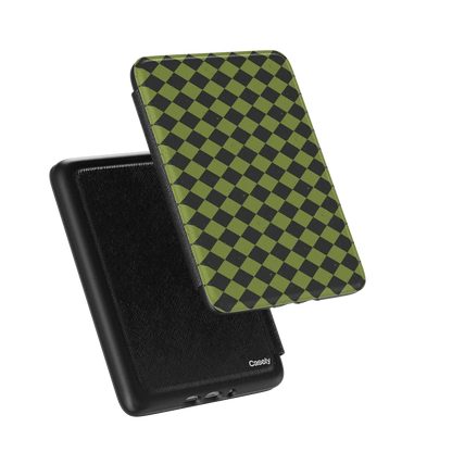 Wicked Hex | Green Checkered Kindle Case