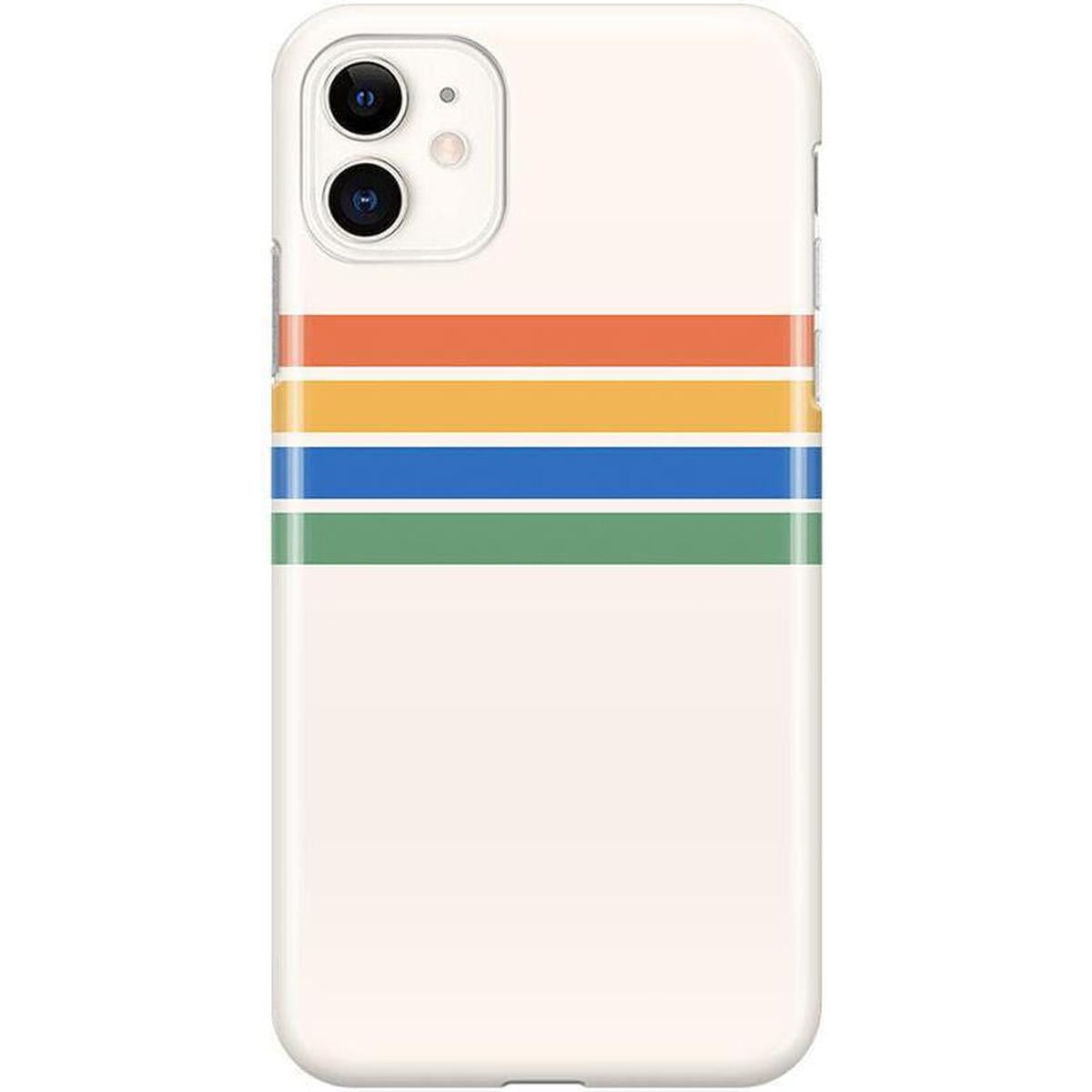 Totally Groovy | Rainbow Stripes Color Block Case iPhone Case get.casely Classic iPhone 11