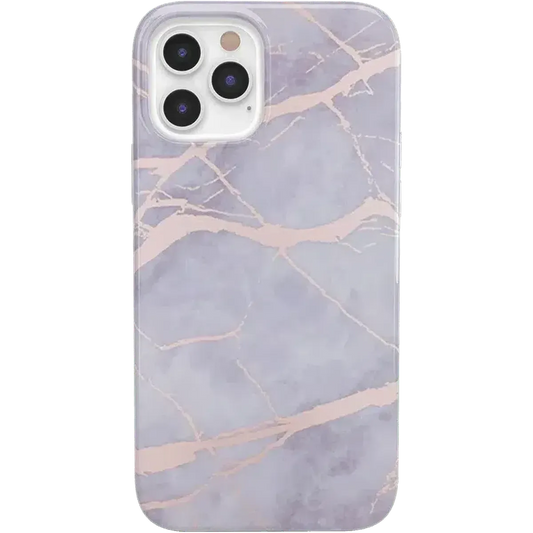 Touch of Lavender | Lavender Gray & Rose Gold Marble Case iPhone Case get.casely Classic iPhone 12 Pro Max