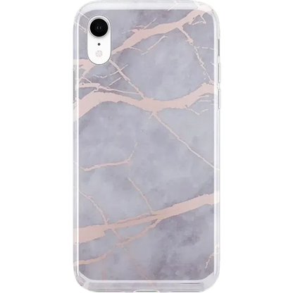 Touch of Lavender | Lavender Gray & Rose Gold Marble Case iPhone Case get.casely Classic iPhone XR