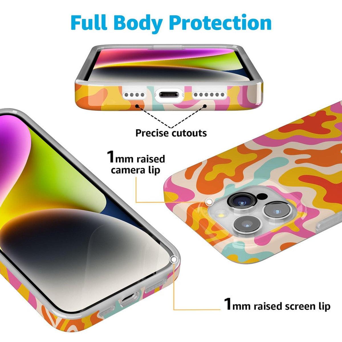 Tropical Color Splash | Abstract Retro Case iPhone Case get.casely