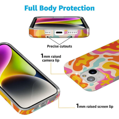 Tropical Color Splash | Abstract Retro Case iPhone Case get.casely