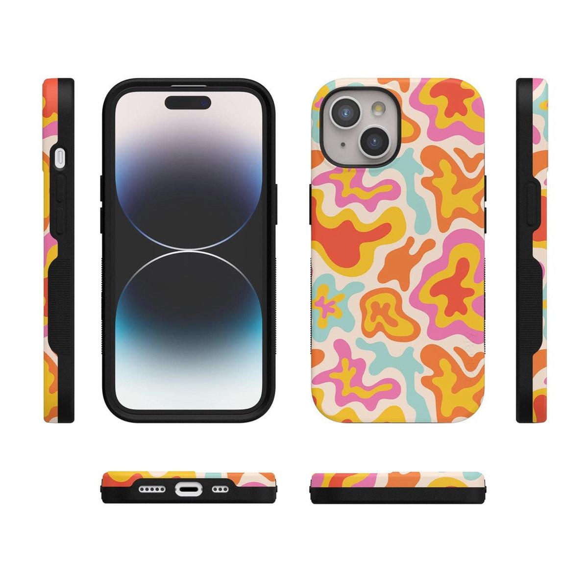 Tropical Color Splash | Abstract Retro Case iPhone Case get.casely