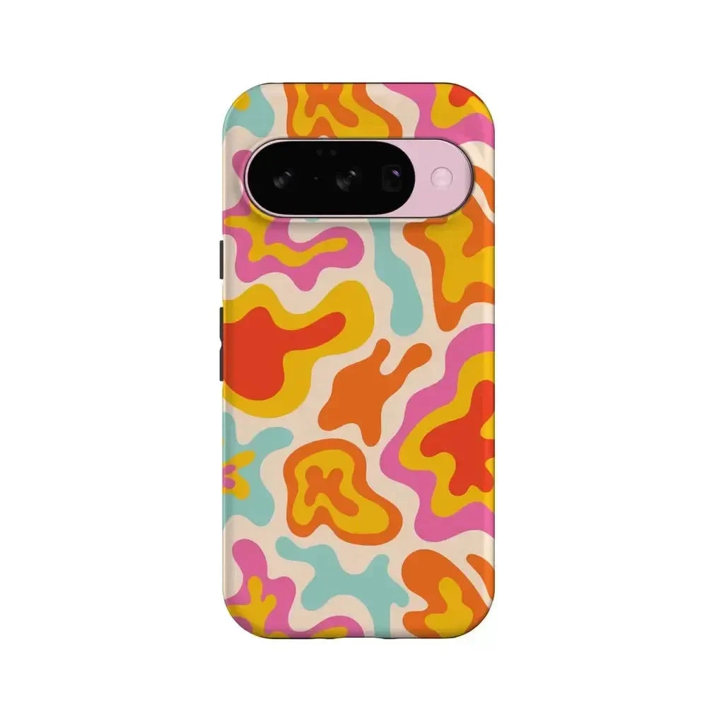 Tropical Color Splash | Abstract Retro Google Pixel Case Google Pixel Case Casetry Essential + MagSafe® Google Pixel 10