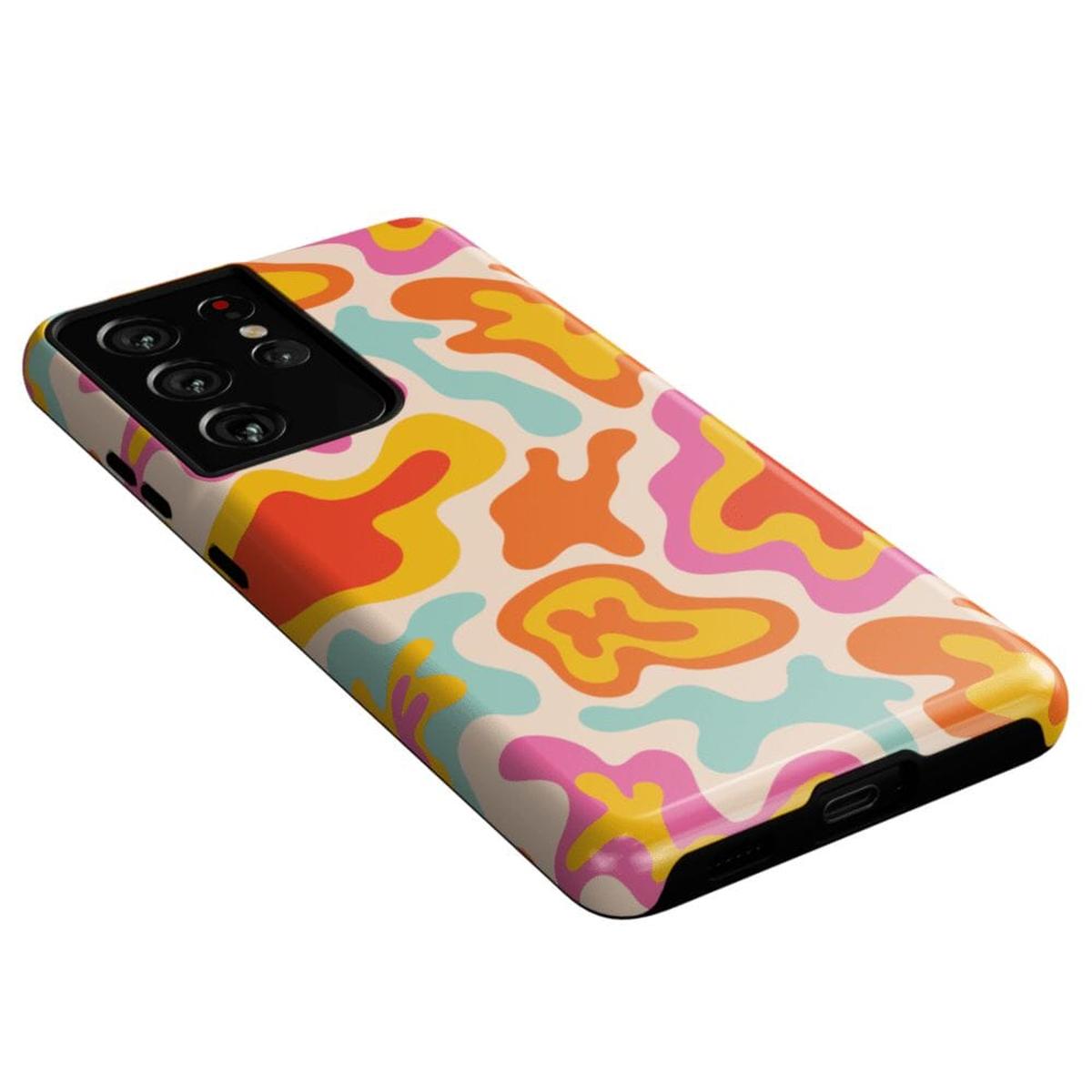 Tropical Color Splash | Abstract Retro Samsung Case Samsung Case Casetry