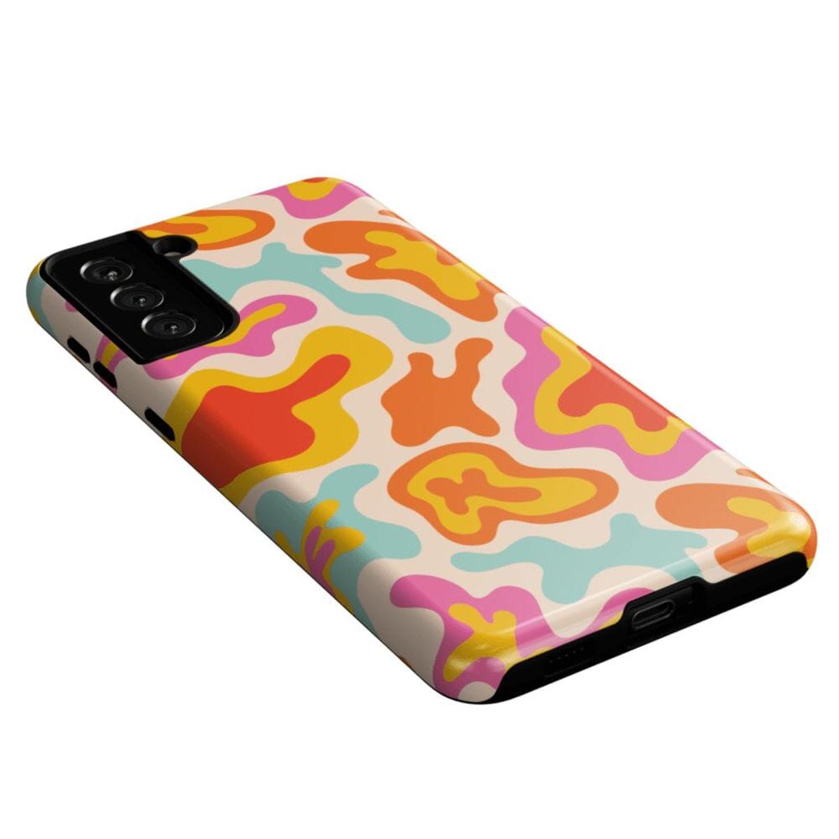 Tropical Color Splash | Abstract Retro Samsung Case Samsung Case Casetry