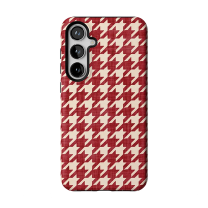Scarlet Stitch | Red Houndstooth Case