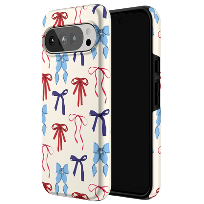 American Girlie | Red White & Blue Bows Case
